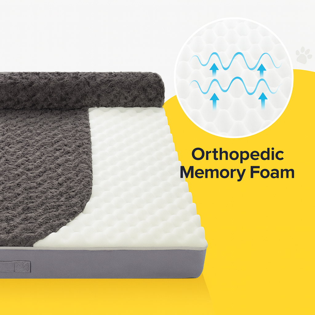 XL Orthopedic Waterproof Dog Bed for Large Dogs
