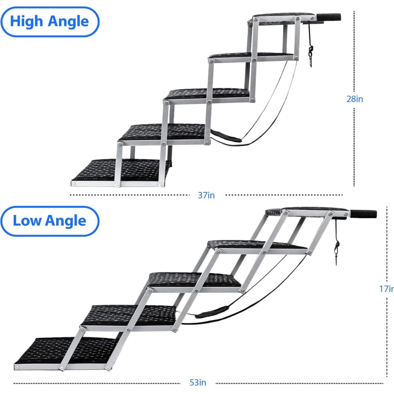 Portable Folding Dog Stairs – for Cars, SUVs & Trucks