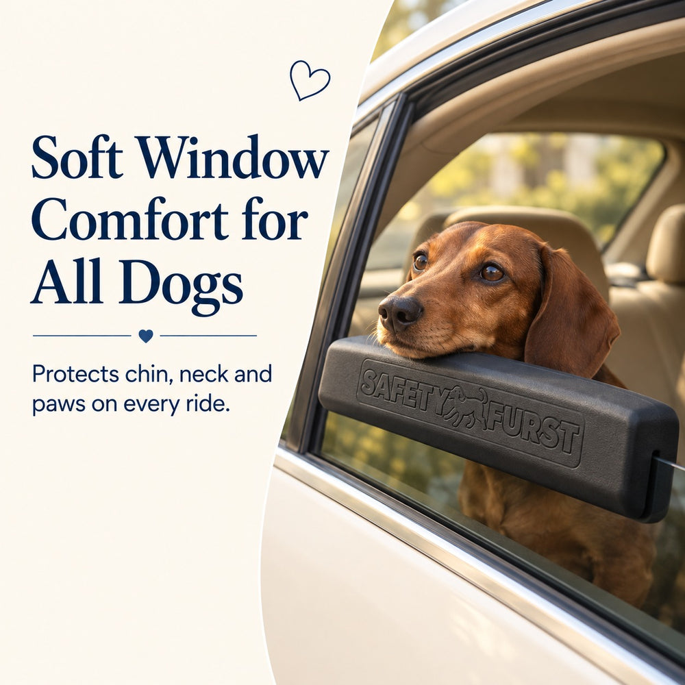 Soft window comfort for dogs — PupRest car window cushion
