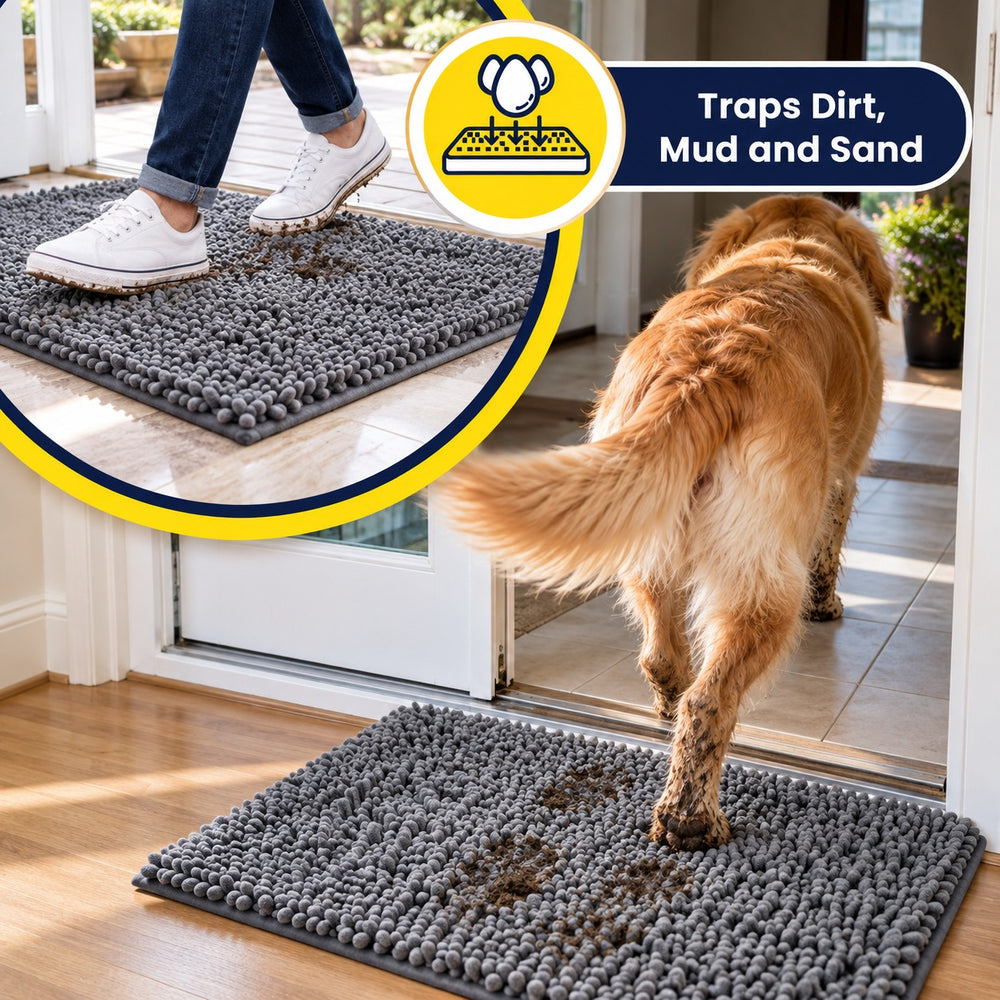MudStop mat traps dirt, mud and sand