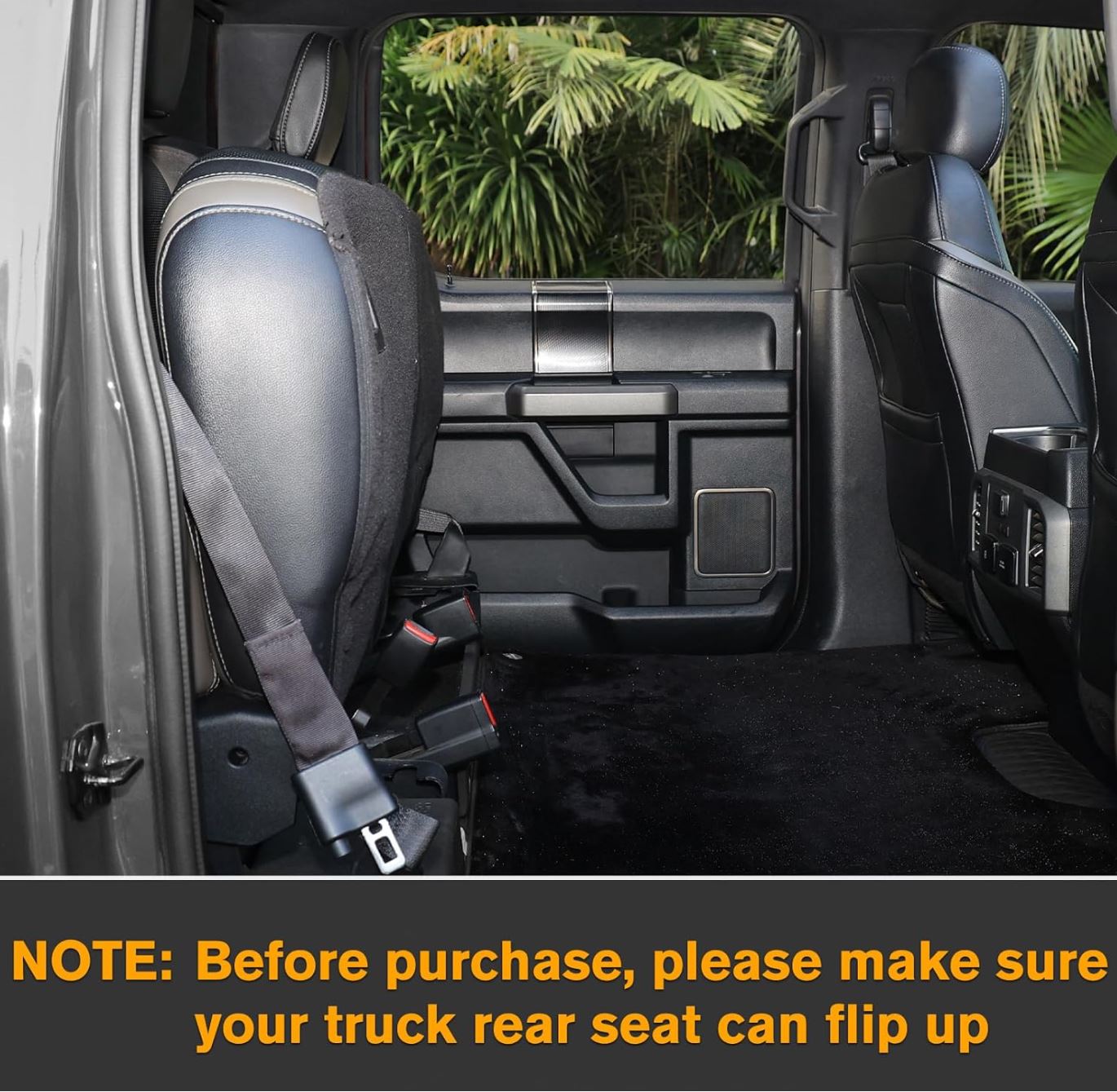 XL Floor Cover for Full-Size Crew Cab Trucks with Fold Up Seats