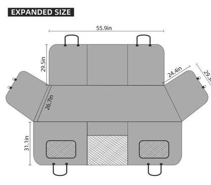 XL Floor Cover for Full-Size Crew Cab Trucks with Fold Up Seats